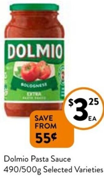 Foodworks Dolmio Pasta Sauce 490/500g offer