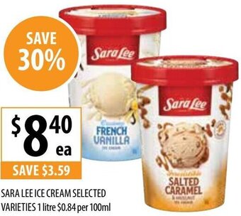 Supabarn Sara Lee Ice Cream Selected Varieties 1 Litre offer