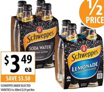 Supabarn Schweppes Mixer Selected Varieties 4 x 300ml offer