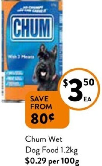 Foodworks Chum Wet Dog Food 1.2kg offer