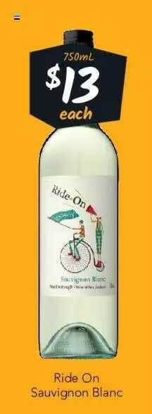 Cellarbrations Ride on sauvignon blanc offer