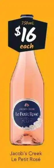 Cellarbrations Jacob's creek le petit rosé offer