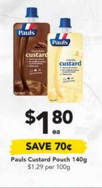 Drakes Pauls custard pouch offer