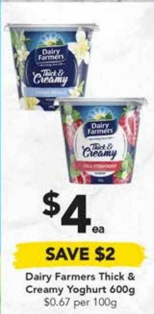 Drakes Dairy farmers thick & creamy yoghurt offer