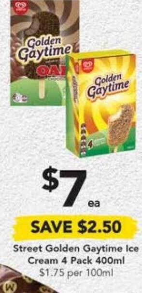 Street golden gaytime ice cream 4 pack