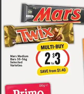 IGA Mars medium bars selected varieties offer