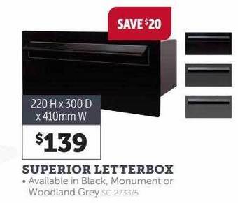 Stratco Superior letterbox offer