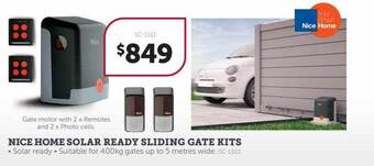 Stratco Nice home solar ready sliding gate kits offer