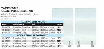 Stratco Take home glass pool fencing offer