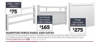 Stratco Hampton fence panel and gates offer