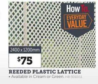 Stratco Reeded plastic lattice offer