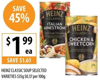 Supabarn Heinz Classic Soup Selected VArieties 535g offer