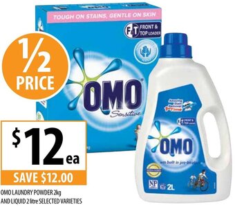 Supabarn OMO Laundry Powder 2kg And Liquid 2 Litre Selected Varieties offer