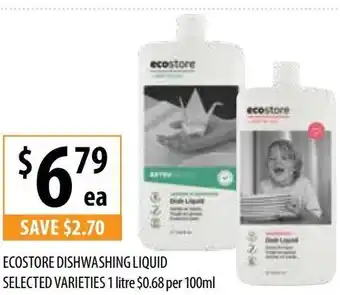 Ecostore Dishwashing Liquid Selected Varieties 1 Litre