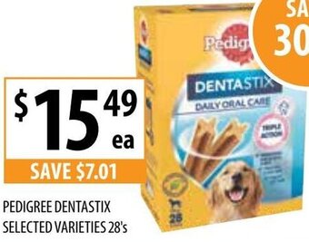 Supabarn Pedigree Dentastix Selected Varieties 28's offer