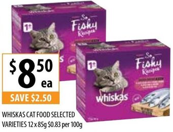 Whiskas Cat Food Selected Varieties 12 x 85g