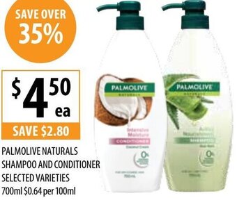 Supabarn Palmolive Naturals Shampoo And Conditioner Selected Varieties 700ml offer