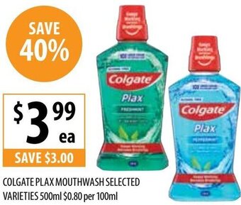 Supabarn Colgate Plax Mouthwash Selected Varieties 500ml offer