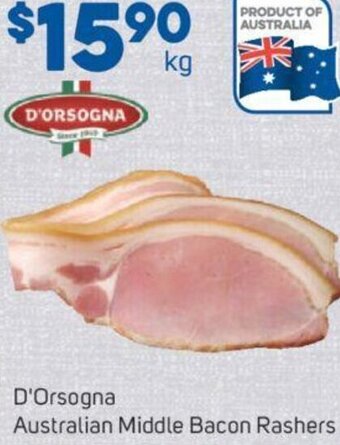 Foodland D'Orsogna Australian Middle Bacon Rashers offer