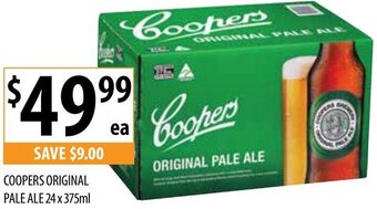 Supabarn Coopers Original Pale Ale 24 x 375ml offer
