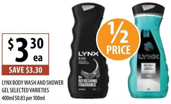Supabarn Lynx Body Wash And Shower Gel Selected Varieties 400ml offer