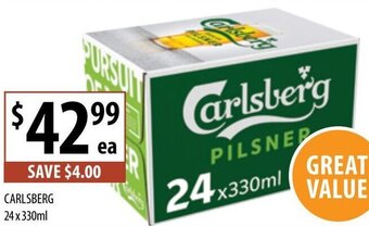 Supabarn Carlsberg 24 x 330ml offer