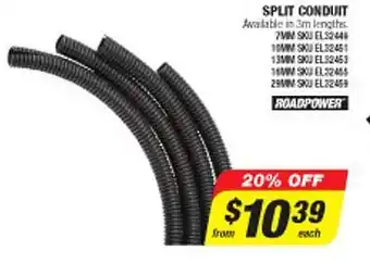 Split conduit roadpower