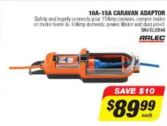 Autobarn 10a-15a caravan adaptor arlec offer