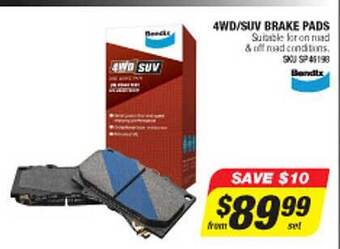 Autobarn 4wd suv brake pads offer