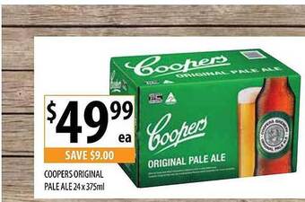 Supabarn Coopers original pale ale offer