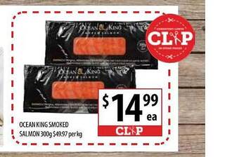 Supabarn Ocean king smoked salmon offer