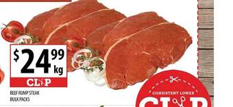 Supabarn Beef rump steak bulk packs offer