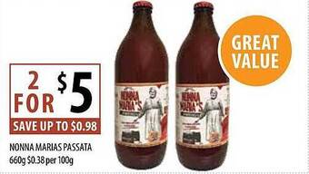 Supabarn Nonna marias passata offer