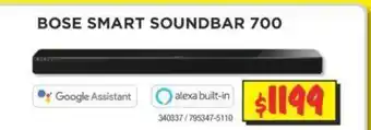 JB Hi-Fi Bose Smart Soundbar 700 - 340337 offer