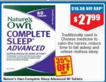 Chemist Warehouse Nature's own complete sleep advanced offer