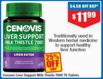 Chemist Warehouse Cenovis liver support milk thistle 7000 offer