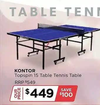 Sportspower Kontor topspin 15 table tennis tables offer