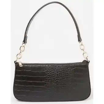 Croc/chain shoulder bag