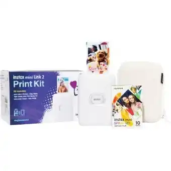Officeworks New fujifilm instax mini link 2 print kit - clay white offer