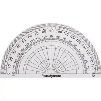 Officeworks Studymate 180-degree protractor 10cm offer