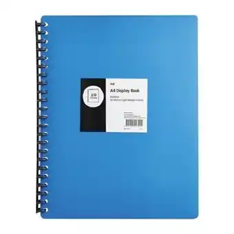 Officeworks Keji display book a4 20 pocket refillable - light weight blue offer