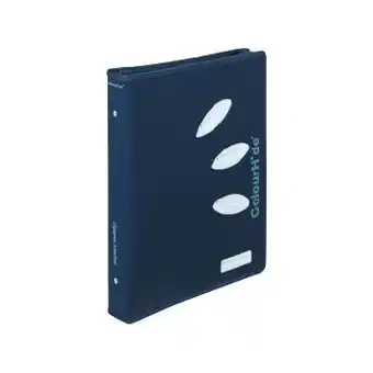 Officeworks Colourhide zip binder a4 2 d-ring 25mm - navy offer