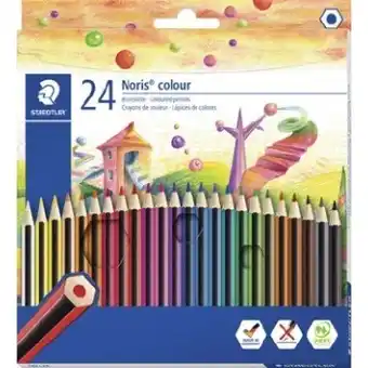 Officeworks Staedtler 24 pack noris coloured pencils offer