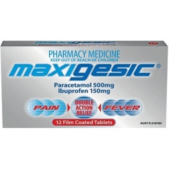Soul Pattinson Chemist Maxigesic double action relief 12 tablets offer