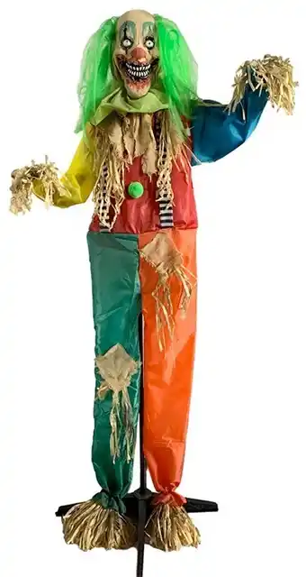 Lombard Scarecrow clown claude animated with light & sound standing 1.6m ea limited offer