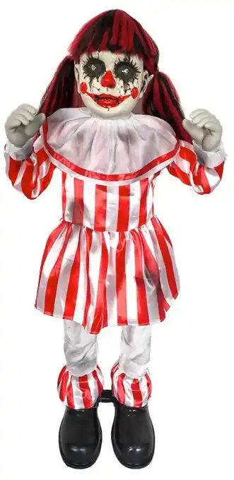 Lombard Clown georgina animated with light & sound standing 60cm ea limited stock offer
