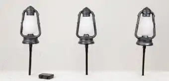 Lantern stake lights 22cm pk 3