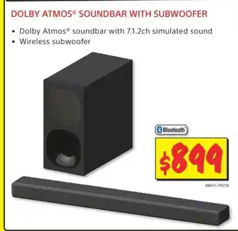 JB Hi-Fi Dolby Atmos Soundbar with Subwoofer offer