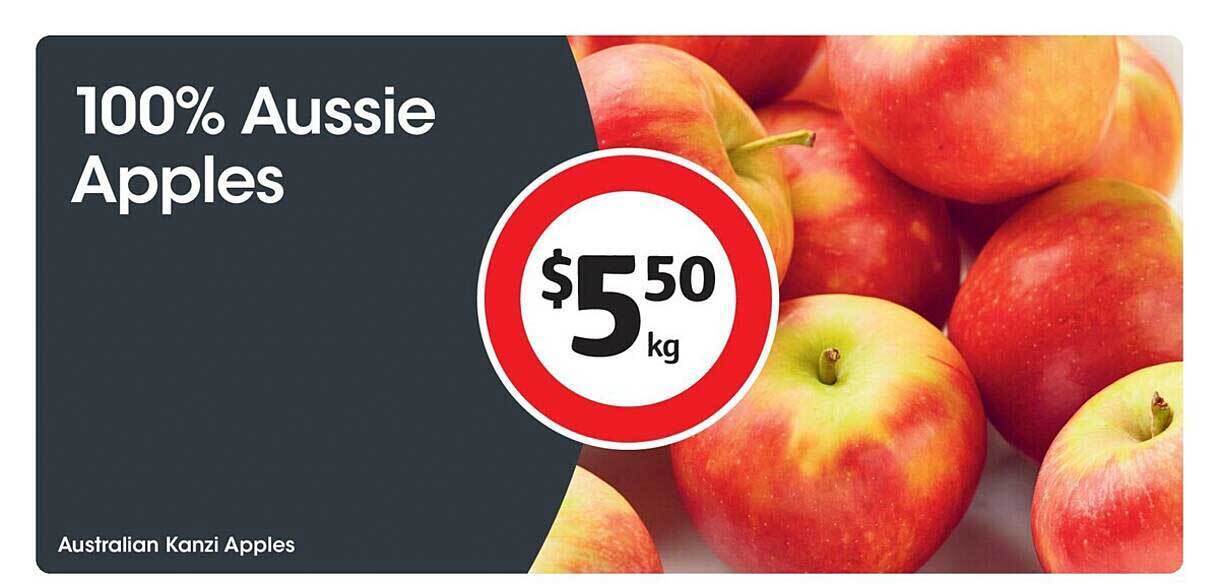 Australian kanzi apples offer at Coles