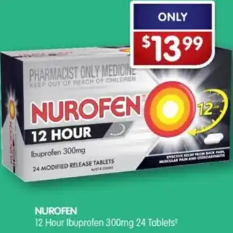 Nurofen 12 Hour Ibuprofen 300mg 24 Tablets